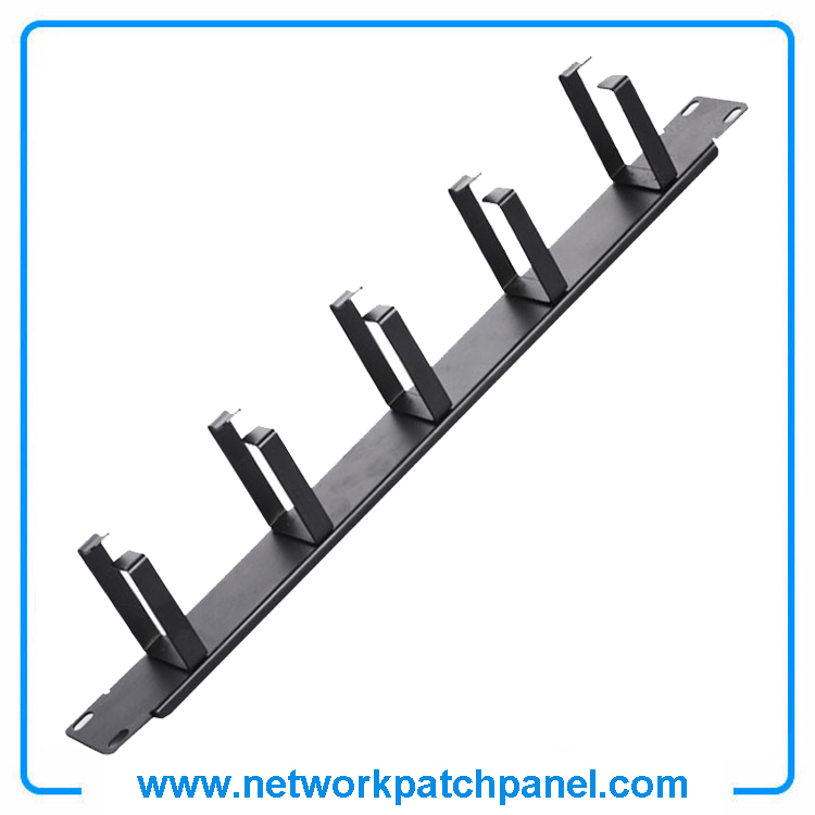 Cable Wire Management Panel Rack 5 Ring 19 Inch D-Ring Steel Cable Management Bracket