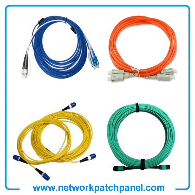 Optical Fiber Network Cables Orange Yellow Blue Green Multimode Fiber Optic Cables Fiber Optic Leads