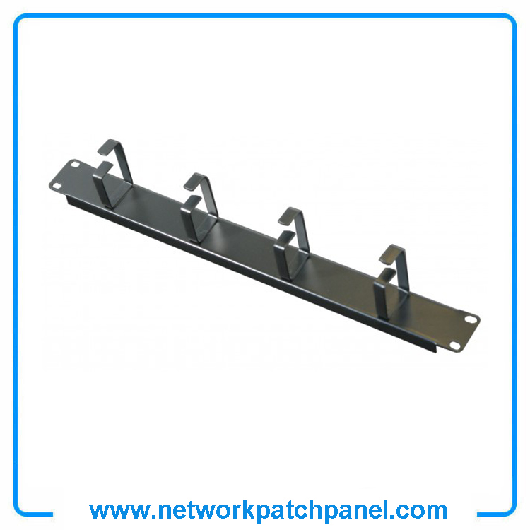 19" 4 Loop Rack Cable Management Panel Metal Loop Cable Management Wire Management Bracket